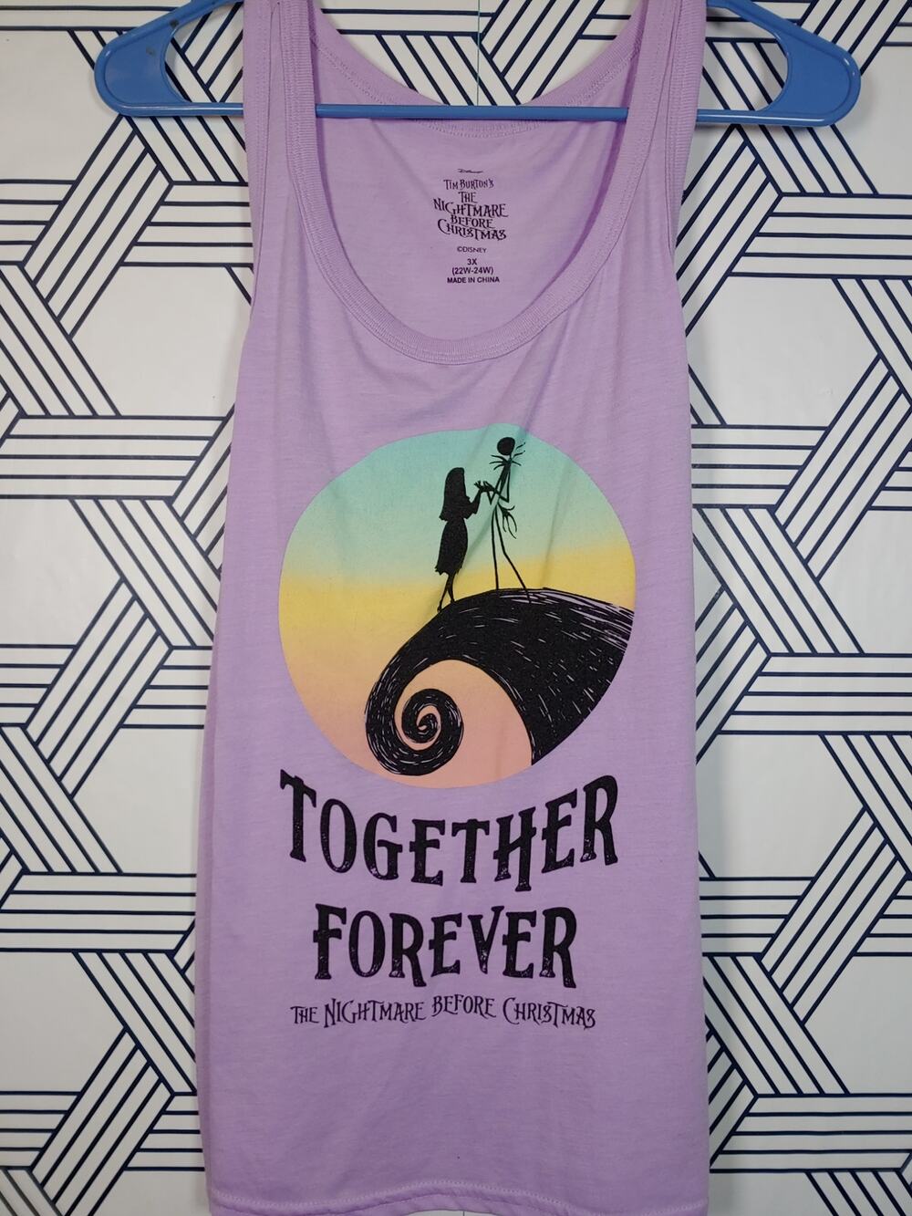 Disney NightMare Before Christmas Womens Tank Size 3x